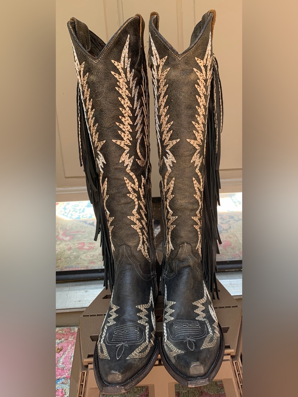 SOLD not for sale. Old Gringo Tall Mayra Boots with  Fringe and Embroidery - Picture 6 of 10